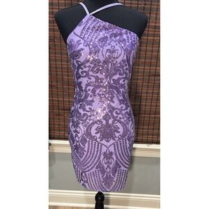 Women's‎ Unbranded Purple Sequined Mini Dress Size Small